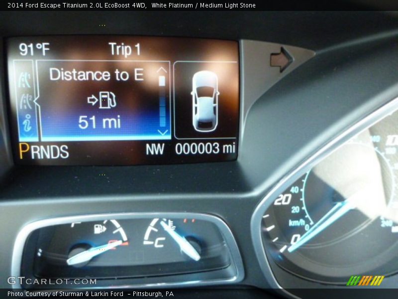 White Platinum / Medium Light Stone 2014 Ford Escape Titanium 2.0L EcoBoost 4WD