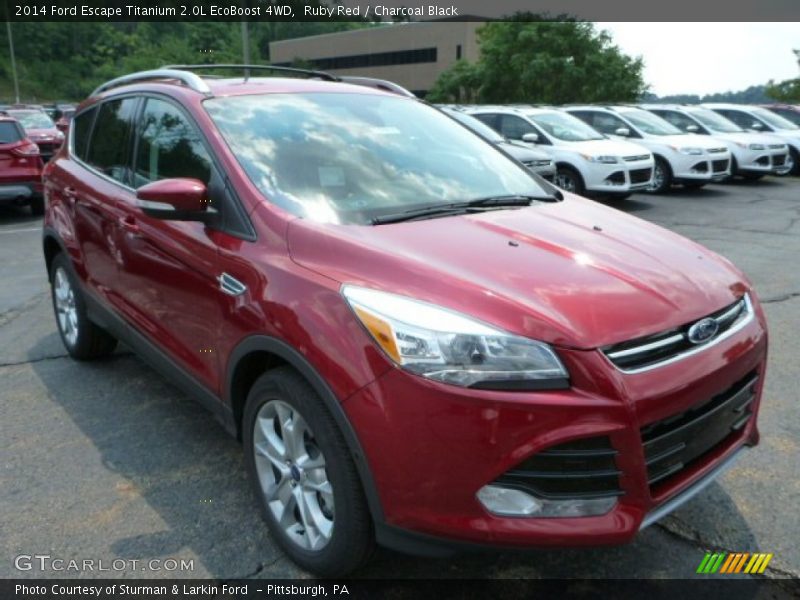 Ruby Red / Charcoal Black 2014 Ford Escape Titanium 2.0L EcoBoost 4WD
