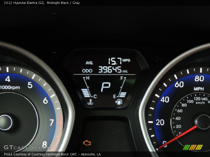 Midnight Black / Gray 2012 Hyundai Elantra GLS