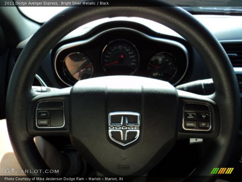 Bright Silver Metallic / Black 2011 Dodge Avenger Express