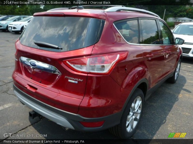 Ruby Red / Charcoal Black 2014 Ford Escape Titanium 2.0L EcoBoost 4WD