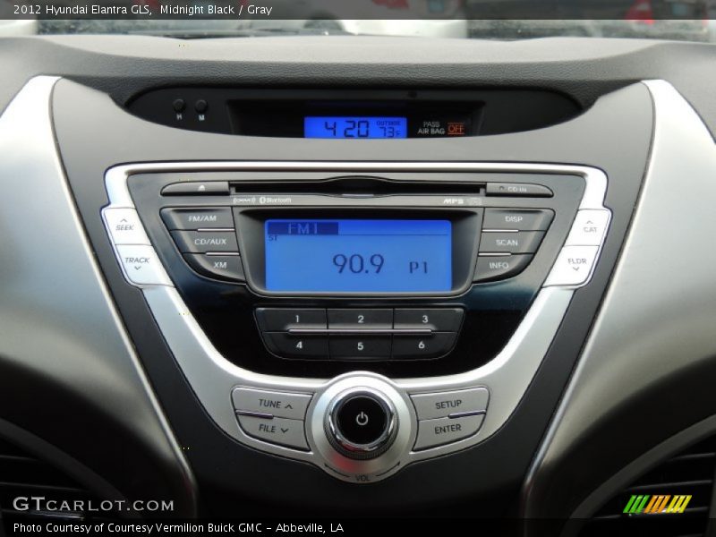 Midnight Black / Gray 2012 Hyundai Elantra GLS