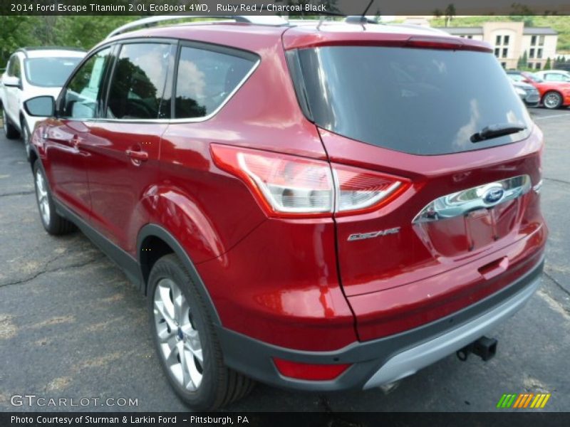 Ruby Red / Charcoal Black 2014 Ford Escape Titanium 2.0L EcoBoost 4WD