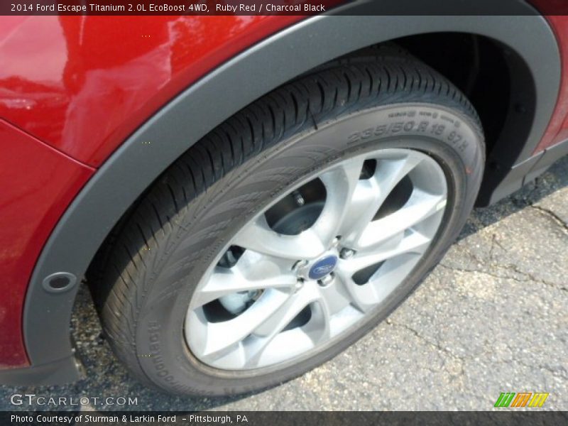 Ruby Red / Charcoal Black 2014 Ford Escape Titanium 2.0L EcoBoost 4WD