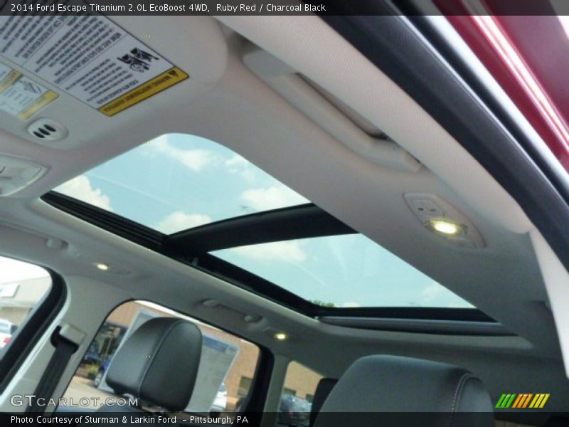 Ruby Red / Charcoal Black 2014 Ford Escape Titanium 2.0L EcoBoost 4WD