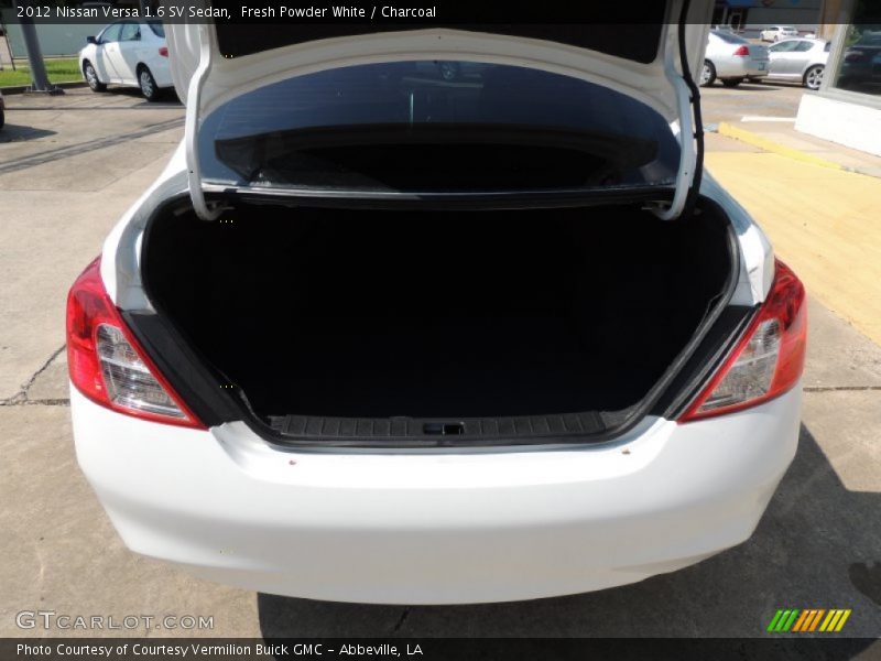 Fresh Powder White / Charcoal 2012 Nissan Versa 1.6 SV Sedan