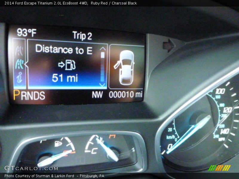 Ruby Red / Charcoal Black 2014 Ford Escape Titanium 2.0L EcoBoost 4WD
