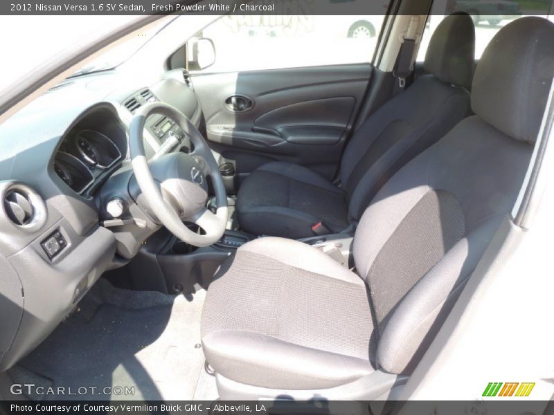 Fresh Powder White / Charcoal 2012 Nissan Versa 1.6 SV Sedan
