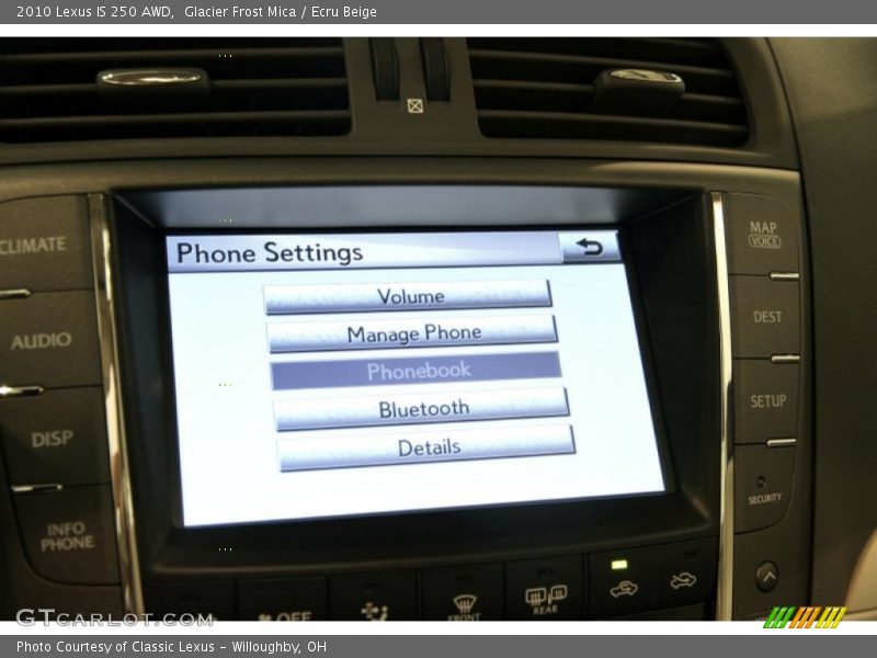 Glacier Frost Mica / Ecru Beige 2010 Lexus IS 250 AWD
