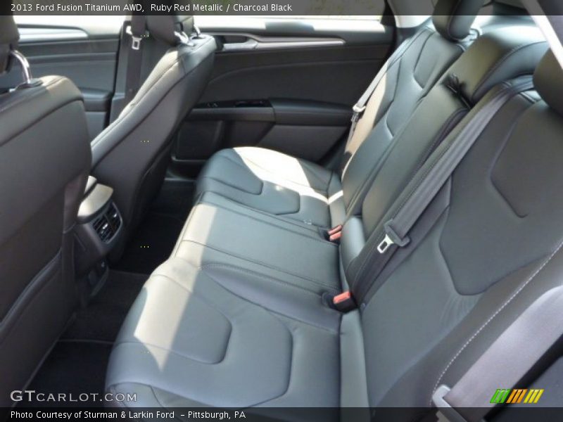 Ruby Red Metallic / Charcoal Black 2013 Ford Fusion Titanium AWD