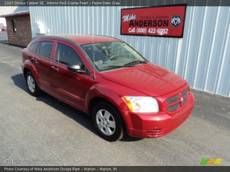 Inferno Red Crystal Pearl / Pastel Slate Gray 2007 Dodge Caliber SE