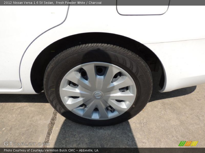 Fresh Powder White / Charcoal 2012 Nissan Versa 1.6 SV Sedan