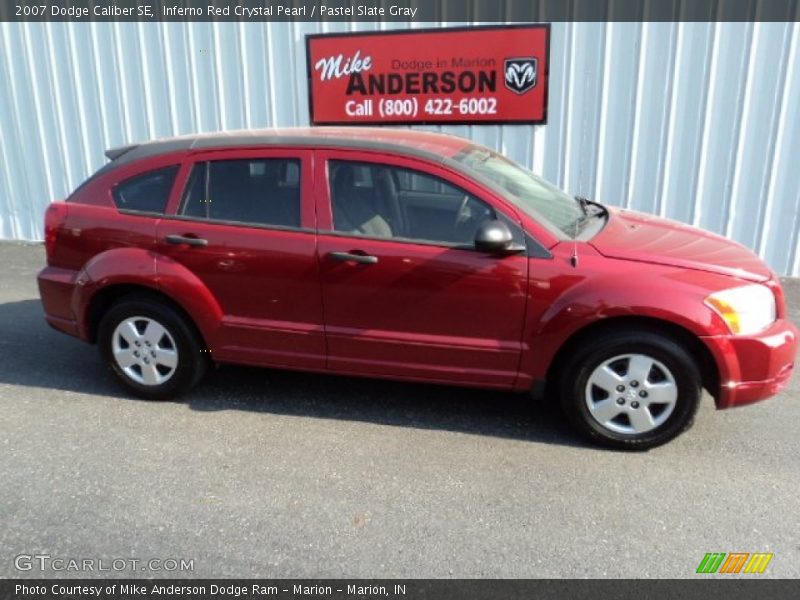 Inferno Red Crystal Pearl / Pastel Slate Gray 2007 Dodge Caliber SE