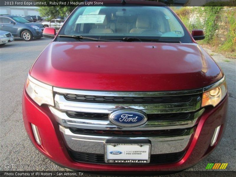 Ruby Red / Medium Light Stone 2013 Ford Edge Limited