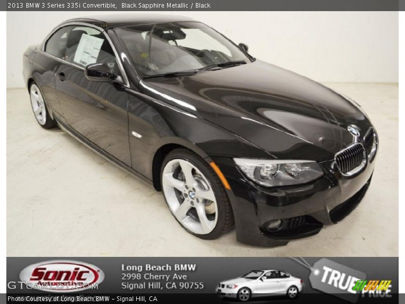 Black Sapphire Metallic / Black 2013 BMW 3 Series 335i Convertible