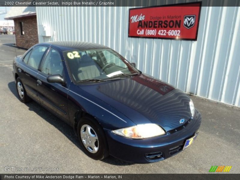 Indigo Blue Metallic / Graphite 2002 Chevrolet Cavalier Sedan