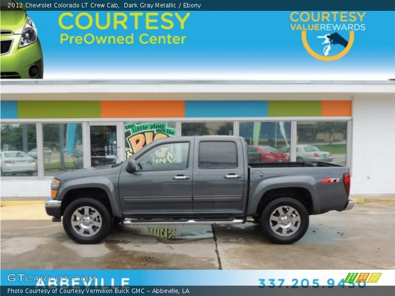 Dark Gray Metallic / Ebony 2012 Chevrolet Colorado LT Crew Cab