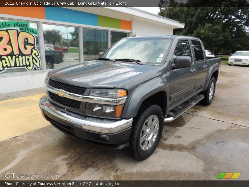 Dark Gray Metallic / Ebony 2012 Chevrolet Colorado LT Crew Cab