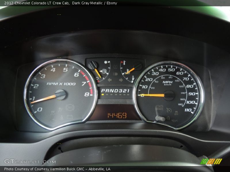 Dark Gray Metallic / Ebony 2012 Chevrolet Colorado LT Crew Cab
