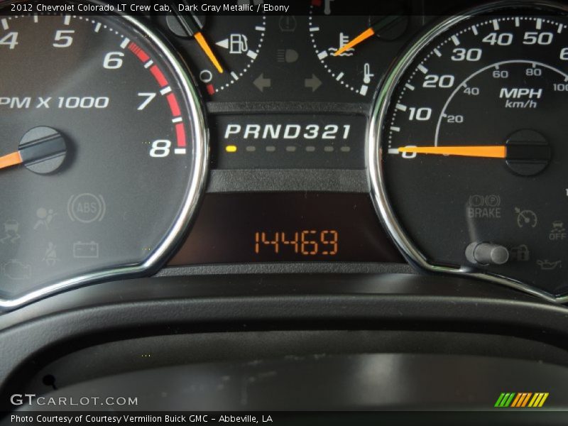 Dark Gray Metallic / Ebony 2012 Chevrolet Colorado LT Crew Cab