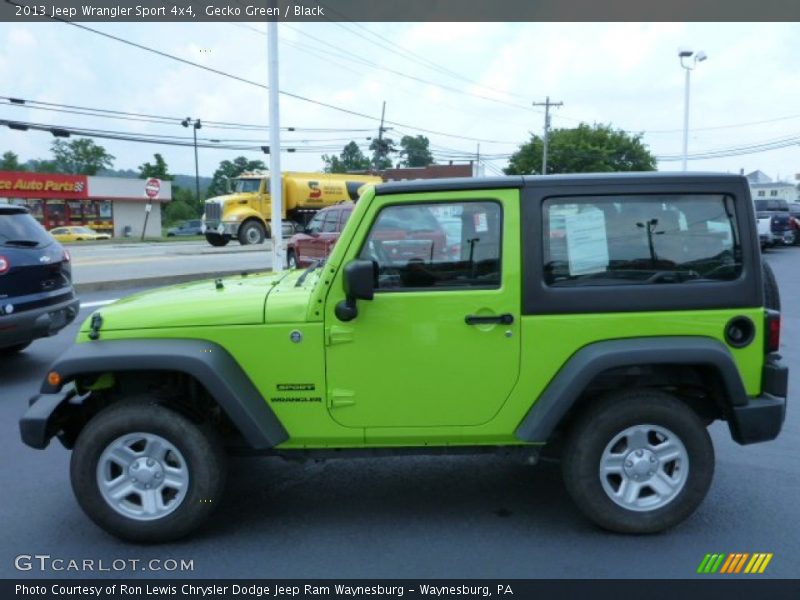 Gecko Green / Black 2013 Jeep Wrangler Sport 4x4