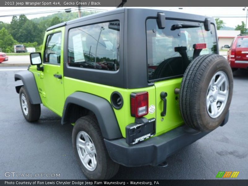 Gecko Green / Black 2013 Jeep Wrangler Sport 4x4