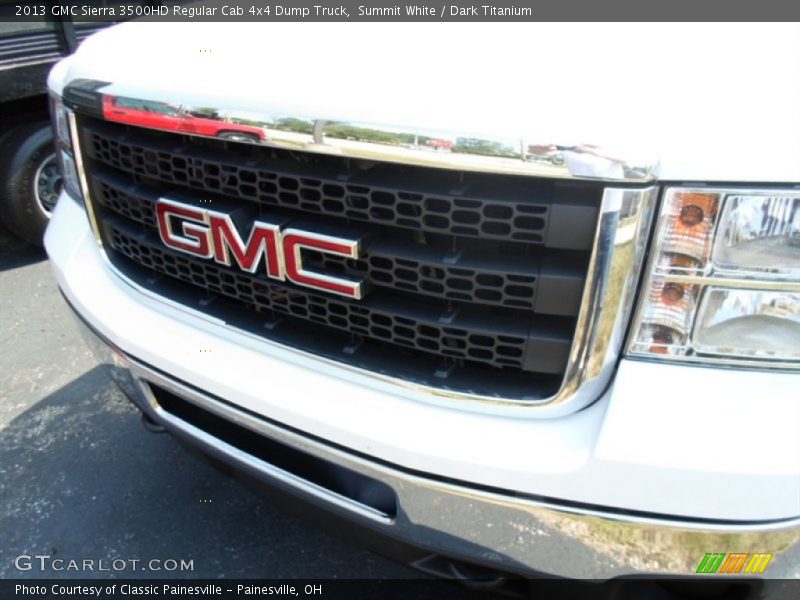 Summit White / Dark Titanium 2013 GMC Sierra 3500HD Regular Cab 4x4 Dump Truck
