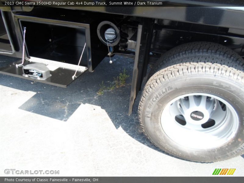Summit White / Dark Titanium 2013 GMC Sierra 3500HD Regular Cab 4x4 Dump Truck