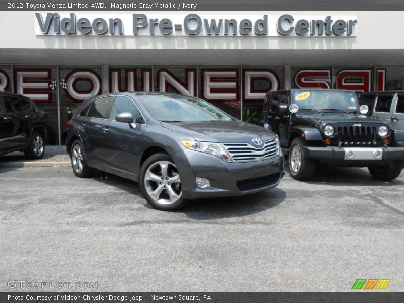 Magnetic Gray Metallic / Ivory 2012 Toyota Venza Limited AWD