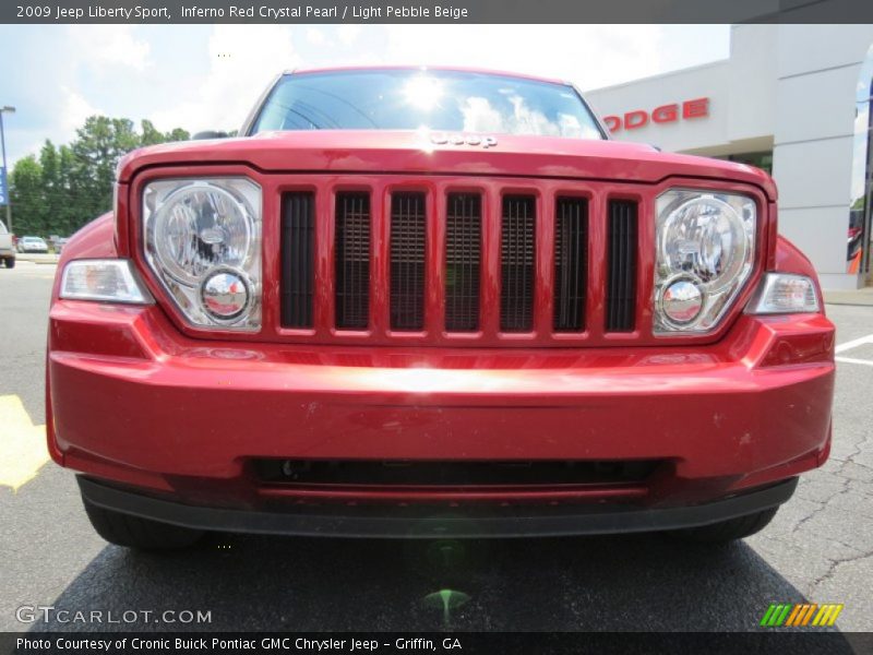 Inferno Red Crystal Pearl / Light Pebble Beige 2009 Jeep Liberty Sport