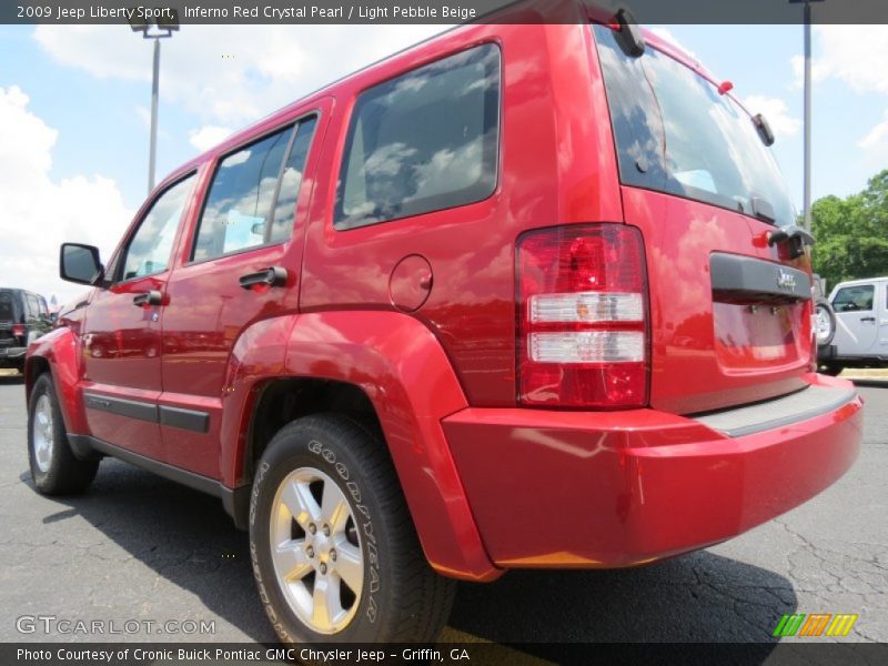 Inferno Red Crystal Pearl / Light Pebble Beige 2009 Jeep Liberty Sport
