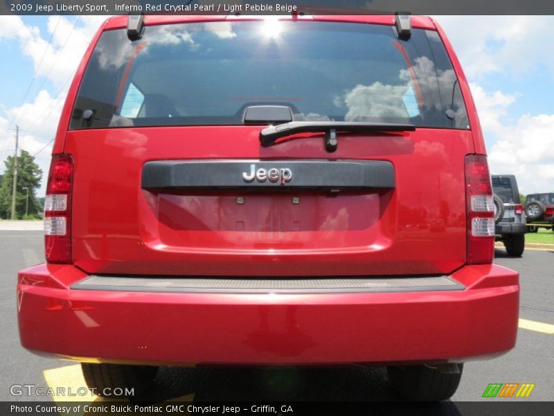 Inferno Red Crystal Pearl / Light Pebble Beige 2009 Jeep Liberty Sport