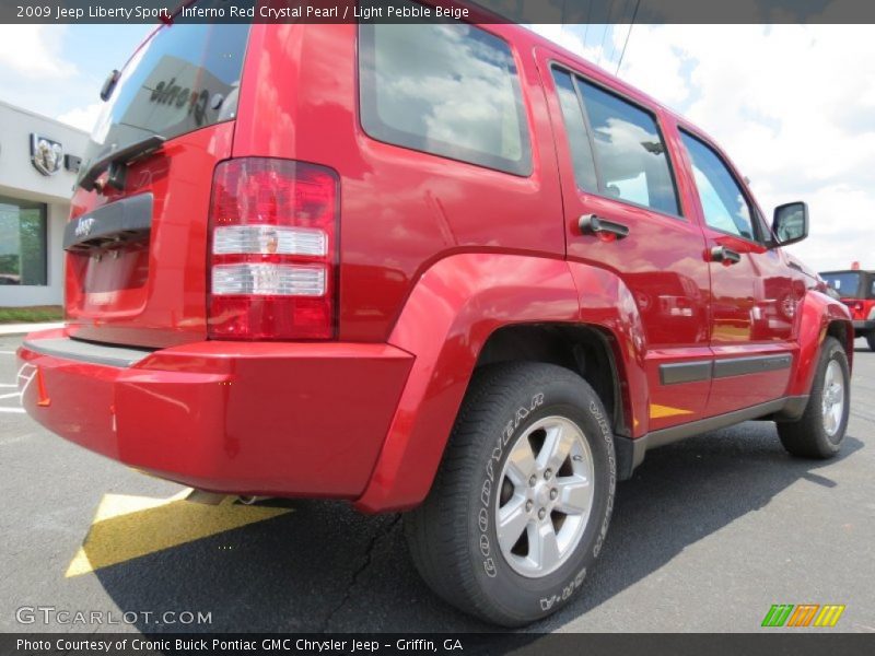 Inferno Red Crystal Pearl / Light Pebble Beige 2009 Jeep Liberty Sport