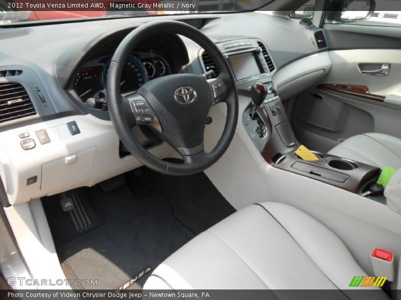 Magnetic Gray Metallic / Ivory 2012 Toyota Venza Limited AWD