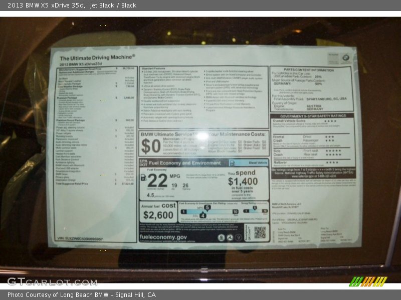 Jet Black / Black 2013 BMW X5 xDrive 35d