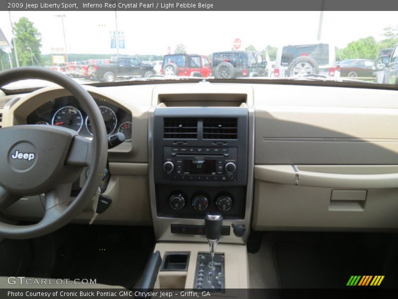 Inferno Red Crystal Pearl / Light Pebble Beige 2009 Jeep Liberty Sport