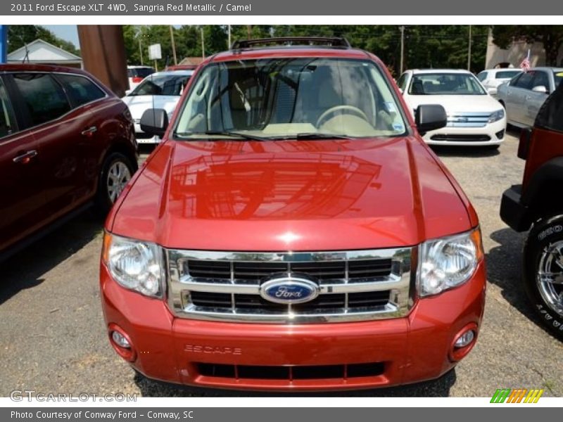 Sangria Red Metallic / Camel 2011 Ford Escape XLT 4WD