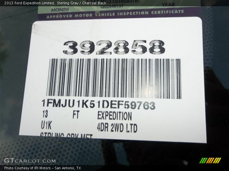 Sterling Gray / Charcoal Black 2013 Ford Expedition Limited