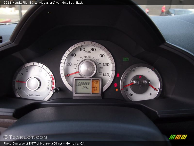 Alabaster Silver Metallic / Black 2011 Honda Pilot EX-L