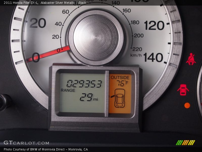 Alabaster Silver Metallic / Black 2011 Honda Pilot EX-L