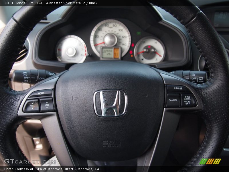 Alabaster Silver Metallic / Black 2011 Honda Pilot EX-L