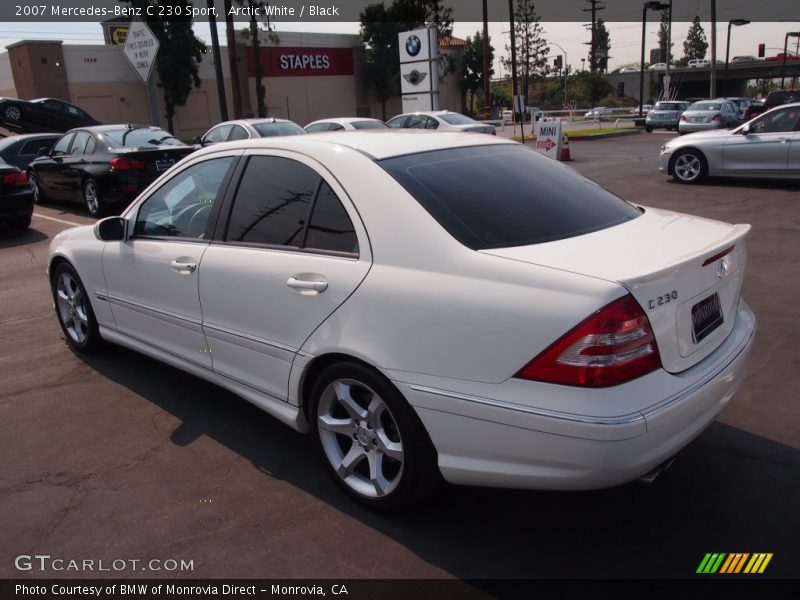 Arctic White / Black 2007 Mercedes-Benz C 230 Sport