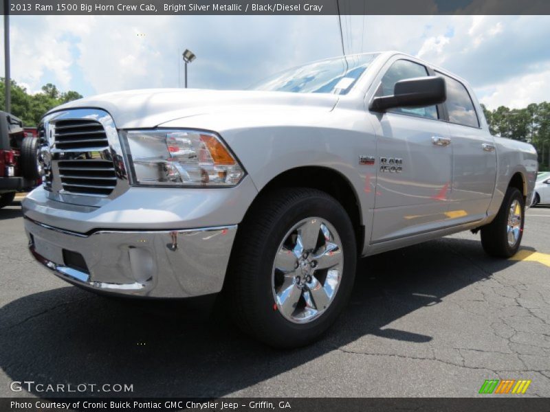 Bright Silver Metallic / Black/Diesel Gray 2013 Ram 1500 Big Horn Crew Cab