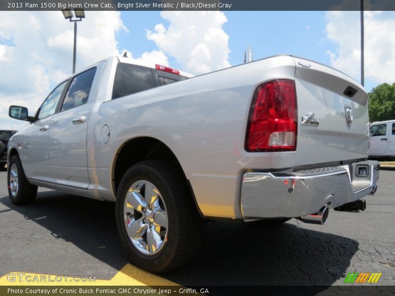 Bright Silver Metallic / Black/Diesel Gray 2013 Ram 1500 Big Horn Crew Cab