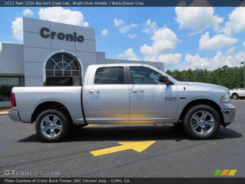 Bright Silver Metallic / Black/Diesel Gray 2013 Ram 1500 Big Horn Crew Cab