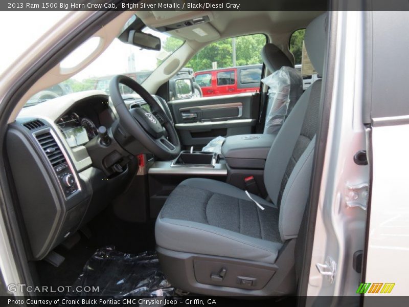 Bright Silver Metallic / Black/Diesel Gray 2013 Ram 1500 Big Horn Crew Cab