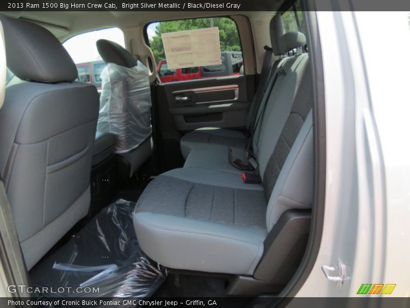 Bright Silver Metallic / Black/Diesel Gray 2013 Ram 1500 Big Horn Crew Cab