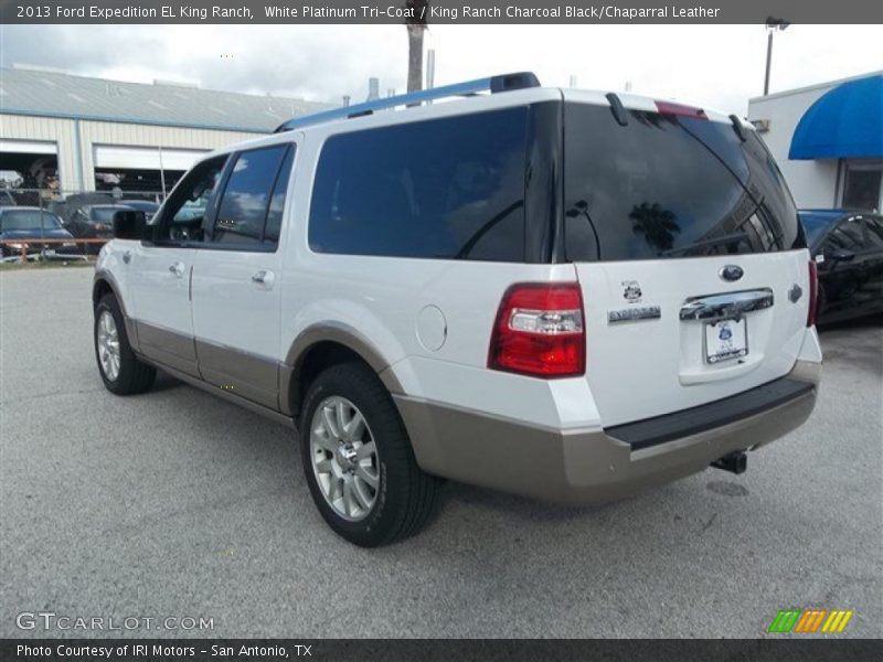 White Platinum Tri-Coat / King Ranch Charcoal Black/Chaparral Leather 2013 Ford Expedition EL King Ranch