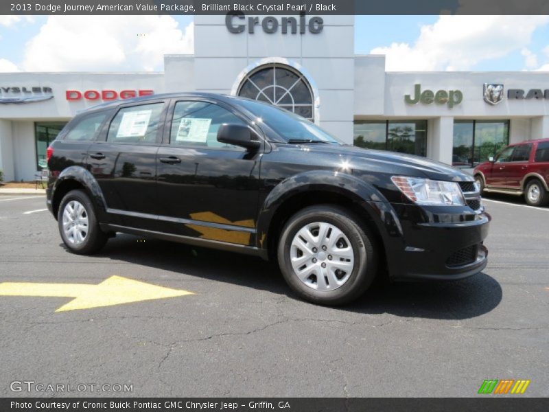 Brilliant Black Crystal Pearl / Black 2013 Dodge Journey American Value Package