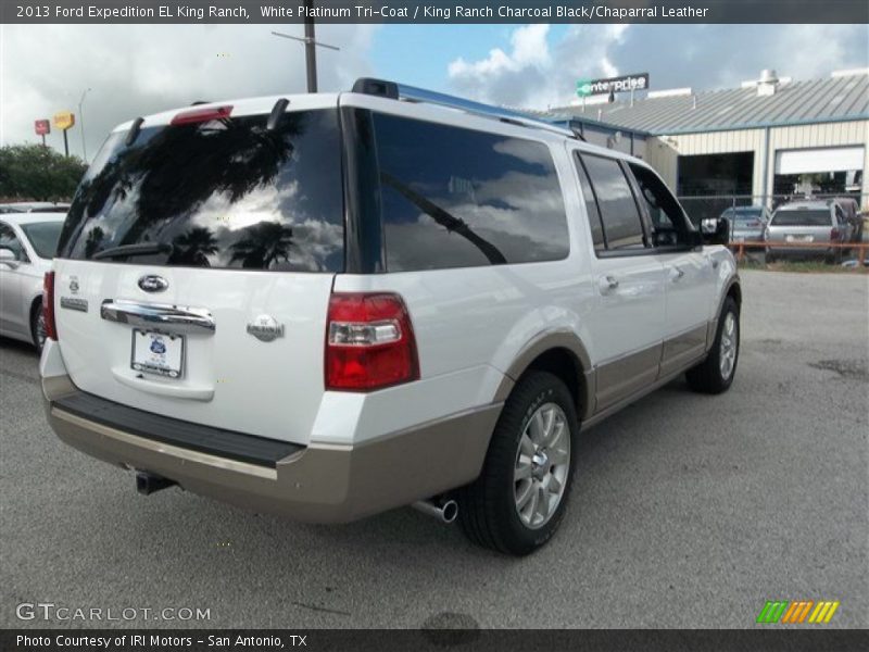 White Platinum Tri-Coat / King Ranch Charcoal Black/Chaparral Leather 2013 Ford Expedition EL King Ranch